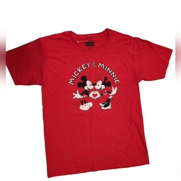 Disney Mickey Mouse and Minnie Women's Short Sleeve T Shirt, Red, XL, NWOT - Picture 2 of 6